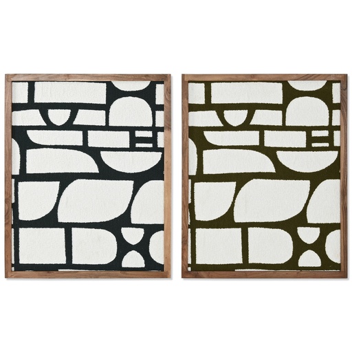 Cuadro Home ESPRIT Algodón Madera de acacia 60 x 3 x 75 cm