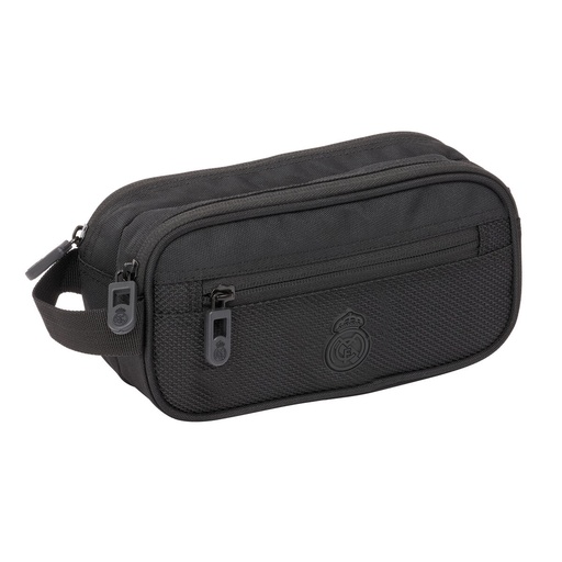 Estuche Escolar Real Madrid C.F. Negro 21 x 8 x 10 cm