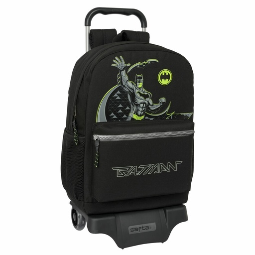 Mochila Escolar con Ruedas Batman Game over Negro 30 x 43 x 14 cm