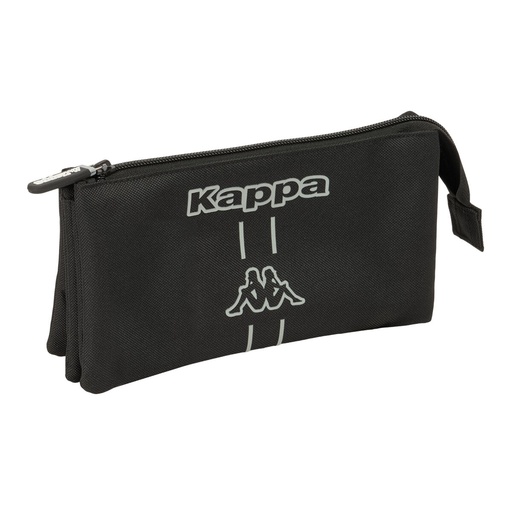 Triple Carry-all Kappa Dark Black 22 x 12 x 3 cm