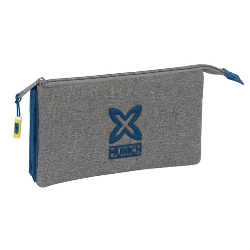 Triple Carry-all Munich Street Blue Grey 22 x 12 x 3 cm