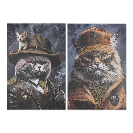 Lienzo Home ESPRIT Lienzo Madera MDF 60 x 3 x 90 cm