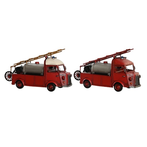 Figura Decorativa DKD Home Decor Rojo Plateado Vintage 33 x 14 x 19 cm (2 Unidades)