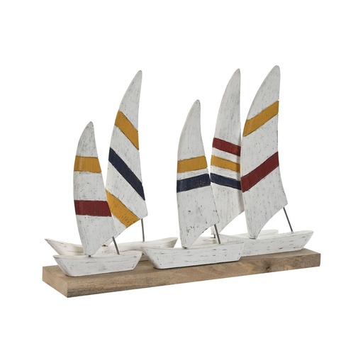 Decorative Figure Home ESPRIT White Navy Blue 67,5 x 13,5 x 46 cm