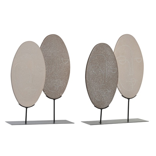 Decorative Figure DKD Home Decor Beige Light brown Modern 27 x 8 x 35,5 cm (2 Units)
