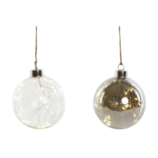 Hanging decoration DKD Home Decor Transparent Crystal 10 x 10 x 10 cm (2 Units)