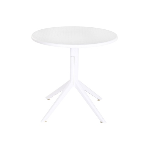 Mesa de Comedor Home ESPRIT Blanco Metal Polipropileno 80 x 80 x 75 cm