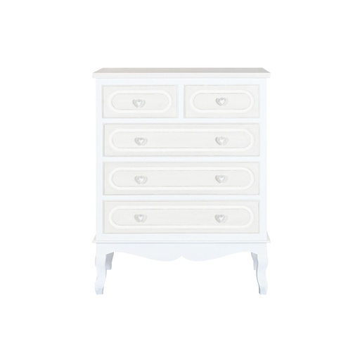 Cómoda Home ESPRIT Blanco Beige Romántico 80 x 42 x 105 cm