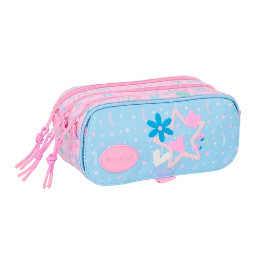 Portatodo Triple BlackFit8 Smile Rosa Azul claro 21,5 x 10 x 8 cm