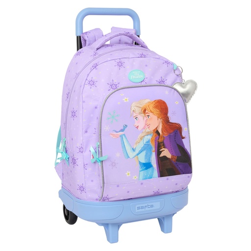 Mochila Escolar con Ruedas Frozen Spirit Lila 33 x 45 x 22 cm