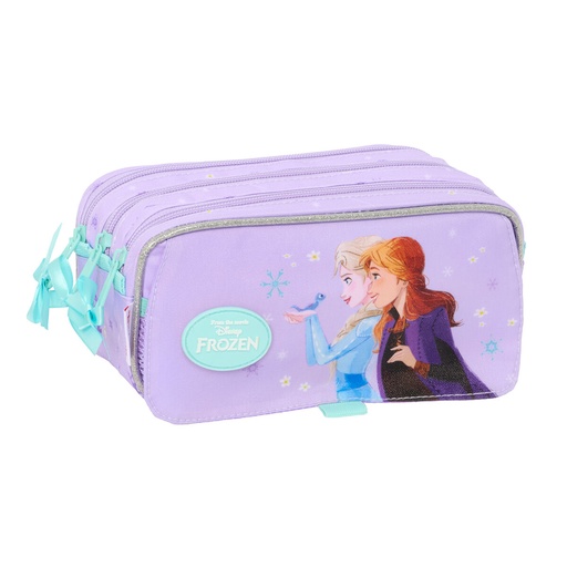 Portatodo Triple Frozen Spirit Lila 21,5 x 10 x 8 cm