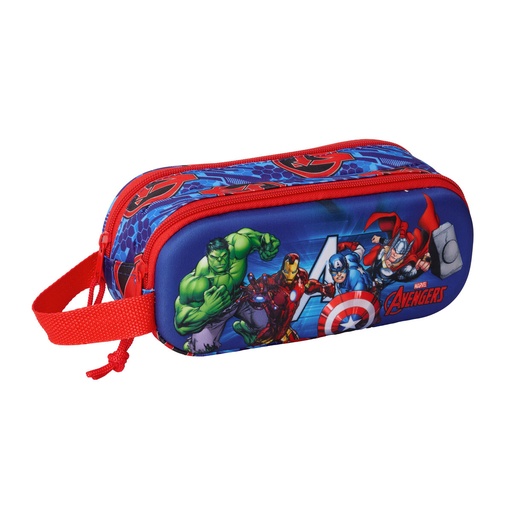 Portatodo Doble The Avengers Rojo Azul oscuro 21 x 8 x 6 cm 3D