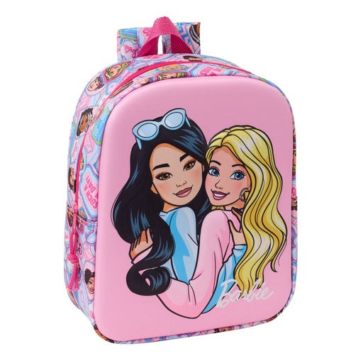Mochila Infantil Barbie Rosa 22 x 27 x 10 cm 3D