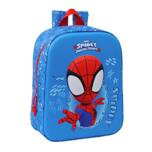 Mochila Infantil Spider-Man Rojo Azul marino 22 x 27 x 10 cm 3D