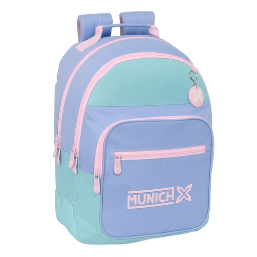 School Bag Munich Mellow Blue Pink Celeste 32 x 42 x 15 cm