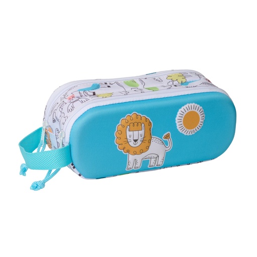 Double Carry-all Safta Blue White 21 x 8 x 6 cm 3D