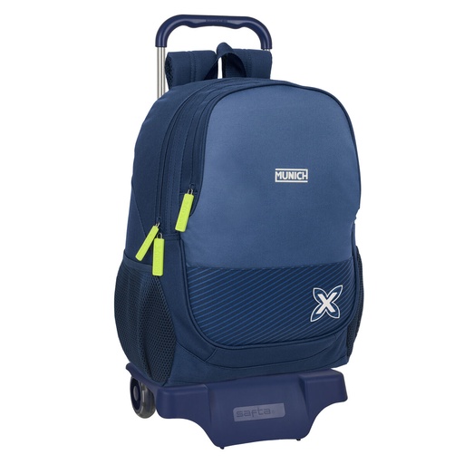 Mochila Escolar con Ruedas Munich Blue indigo Azul 32 x 44 x 16 cm