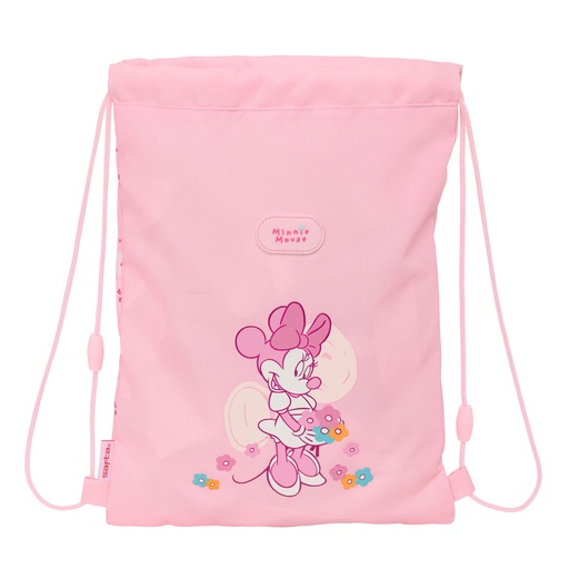 Backpack with Strings Minnie Mouse Baby Pink 26 x 34 x 1 cm