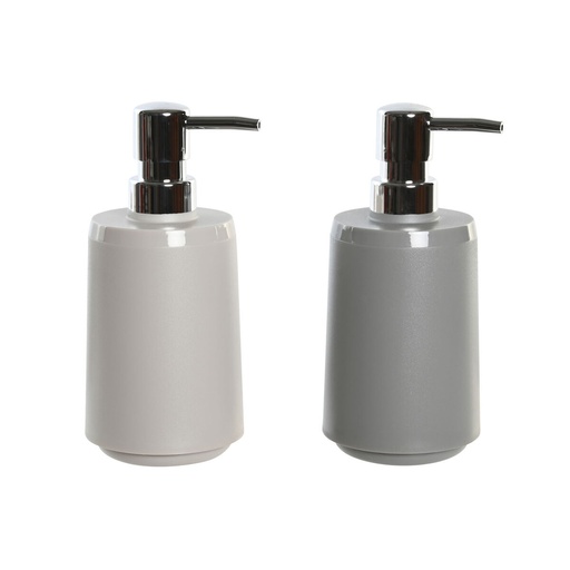 Soap Dispenser DKD Home Decor Beige Grey Cream polystyrene 8 x 8 x 18 cm (2 Units)