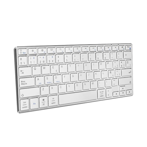 Teclado Inalámbrico Subblim SUB-KB-3ADC200 BLUETOOTH 3.0 350 mAh Qwerty Español Plateado Español