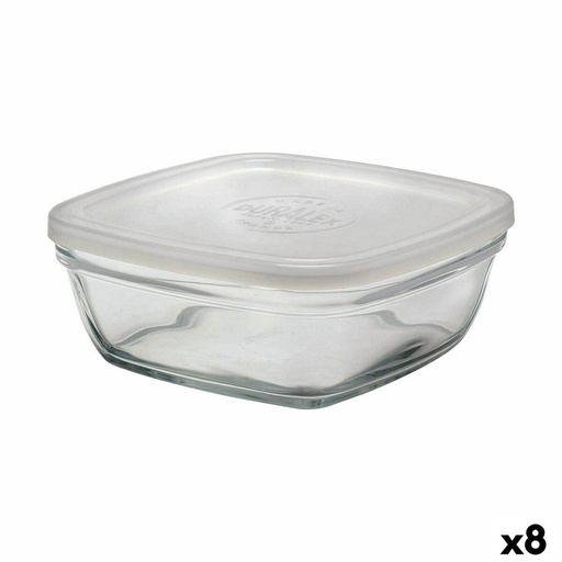 Square Lunch Box with Lid Duralex FreshBox 1,15 L 17 x 17 x 7 cm (8 Units)  