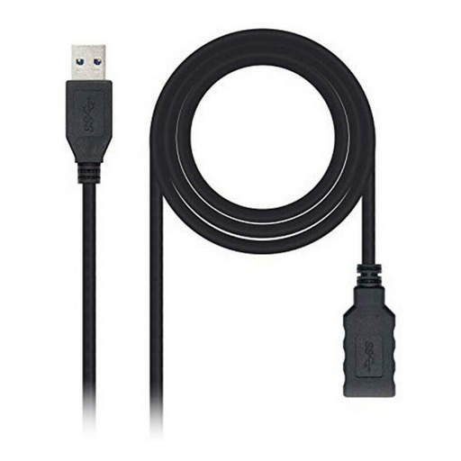 Cable USB 3.0 A a USB A NANOCABLE 10.01.0902BK 2 m Negro