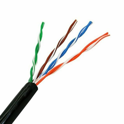 Cable de Red Rígido UTP Categoría 5e NANOCABLE 10.20.0302-EXT-BK 100 m Negro 100 m