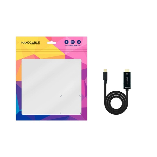 Cable USB-C a HDMI NANOCABLE 10.15.5102 1,8 m Negro