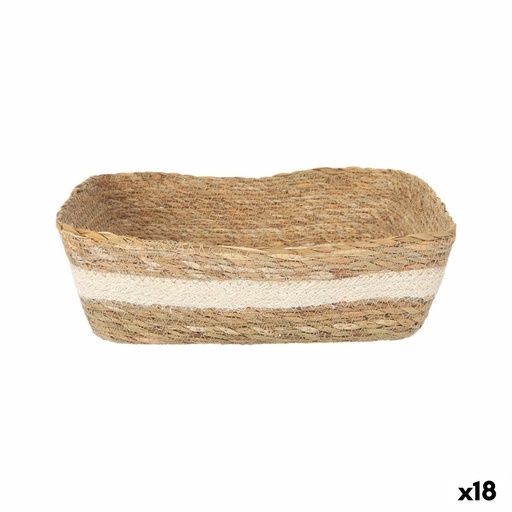 Caja de Almacenaje Privilege Mimbre Rectangular 20 x 15 x 7 cm (18 Unidades)