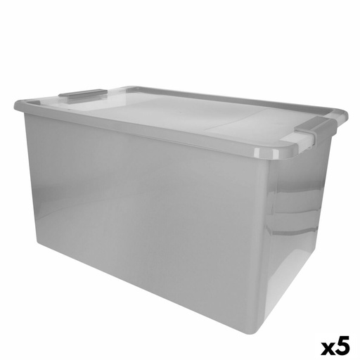 Storage Box Curver Grey Plastic 40 L 55 x 28 x 35 cm (5 Units)