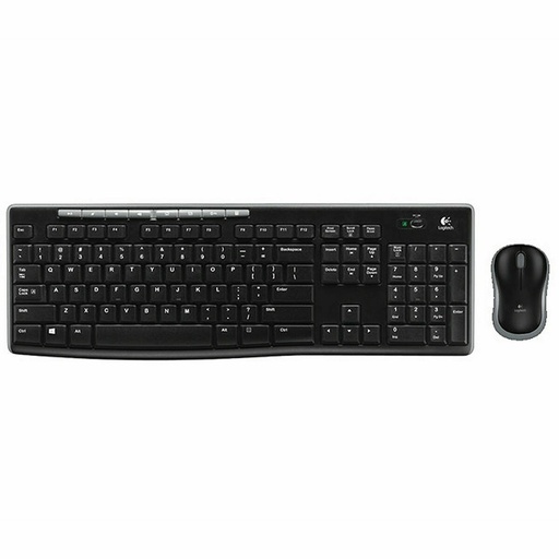 Teclado Logitech Wireless Combo MK270 Negro Qwerty Español