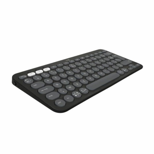 Teclado Bluetooth con Soporte para Tablet Logitech K380 Francés Gris Grafito Gris oscuro AZERTY