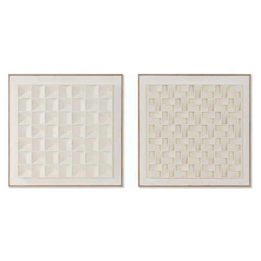 Painting 3D Home ESPRIT Plaster MDF Wood 60 x 7 x 60 cm