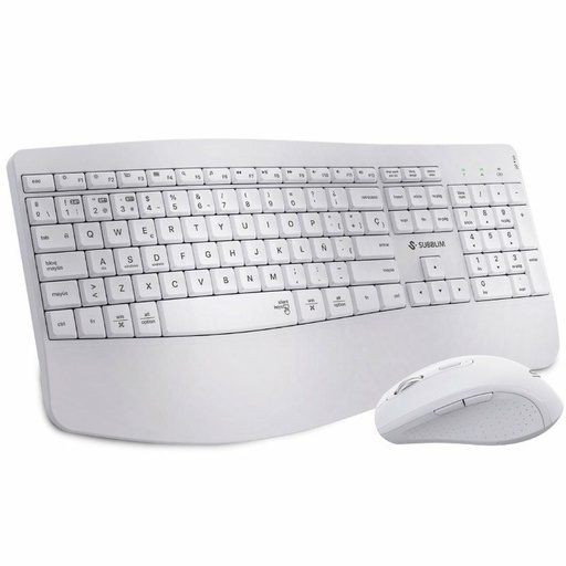 Teclado y Ratón Subblim SUBKBC-DCOPW1 Blanco