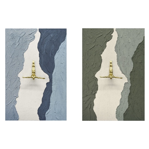 Canvas Home ESPRIT Resin Canvas 80 x 3,5 x 120 cm