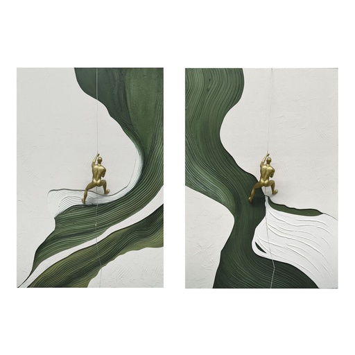 Canvas Home ESPRIT Resin Canvas 80 x 3,5 x 120 cm