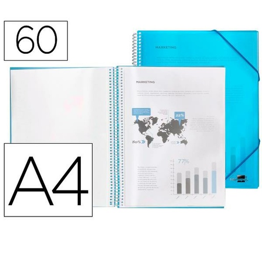 Folder Liderpapel EC21 Blue A4