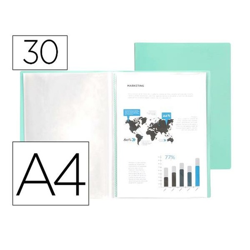 Portadocumentos Liderpapel EC77 A4 Verde