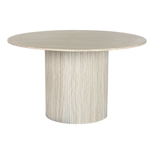 Dining Table Home ESPRIT Beige Granite MDF Wood 130 x 130 x 75 cm
