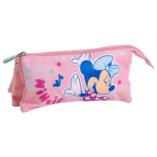 Estuche Escolar Minnie Mouse Rosa 12 x 3 x 22,5 cm