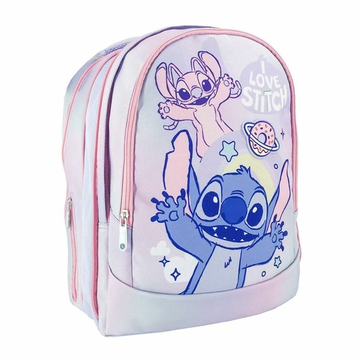 Mochila Escolar Stitch Lila 31 x 14 x 41 cm