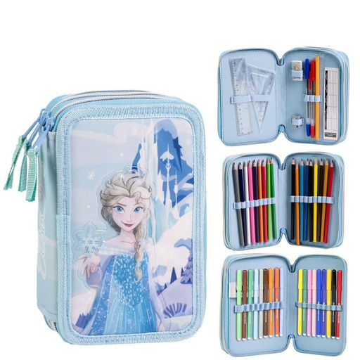 Estuche Escolar con Accesorios Frozen Azul oscuro 41 x 58 x 3 cm