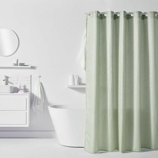 Shower Curtain TODAY Green Vert Polyester 180 x 200 cm (12 Units)