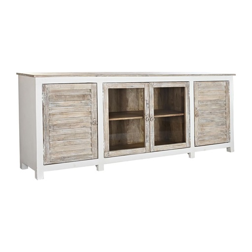 Aparador DKD Home Decor Blanco Natural Marrón claro Madera de mango 210 x 40 x 82 cm