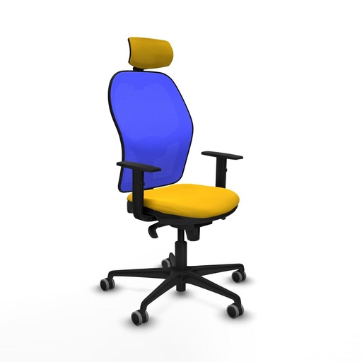 Office Chair with Headrest Piqueras y Crespo 1D036G2 Yellow