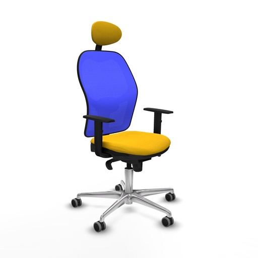 Silla de Oficina con Cabecero Piqueras y Crespo 1D086G1 Amarillo