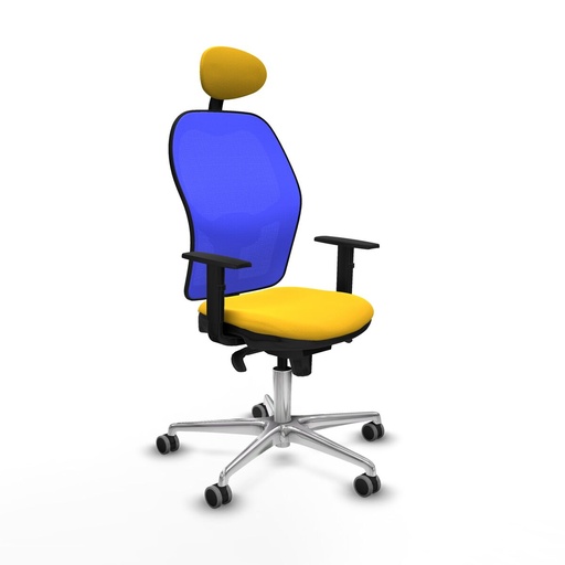 Office Chair with Headrest Piqueras y Crespo 1D086G1 Yellow