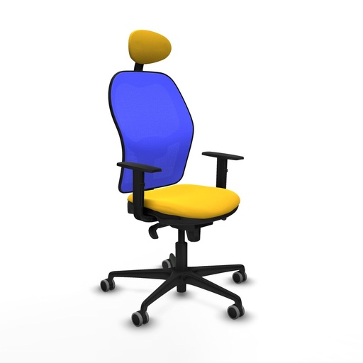 Office Chair with Headrest Piqueras y Crespo 1D036G1 Yellow