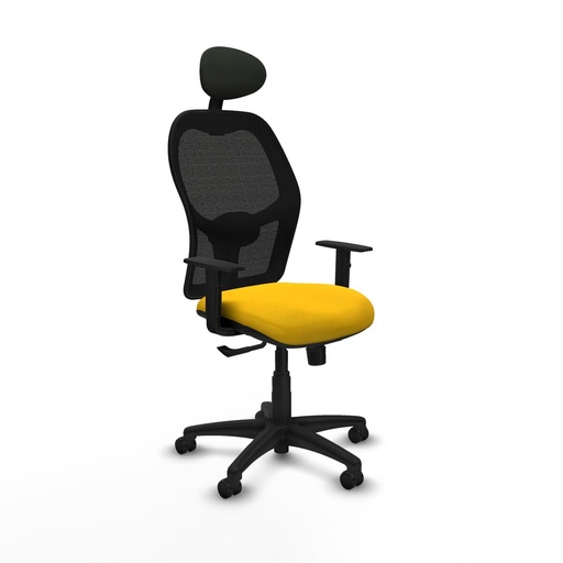 Silla de Oficina con Cabecero Piqueras y Crespo 1D10RF1 Amarillo