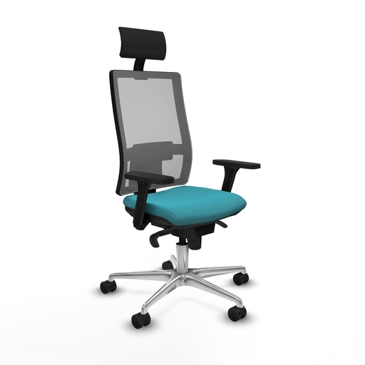 Silla de Oficina con Cabecero Piqueras y Crespo 3D086N1 Turquesa